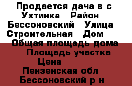 Продается дача в с.Ухтинка › Район ­ Бессоновский › Улица ­ Строительная › Дом ­ 91 › Общая площадь дома ­ 66 › Площадь участка ­ 15 › Цена ­ 650 000 - Пензенская обл., Бессоновский р-н, Ухтинка с. Недвижимость » Дома, коттеджи, дачи продажа   